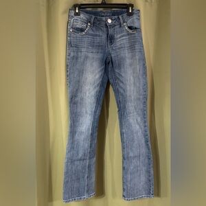 Women's Maurices Denim Blue Jeans - Size 2 Regular - Embroidered